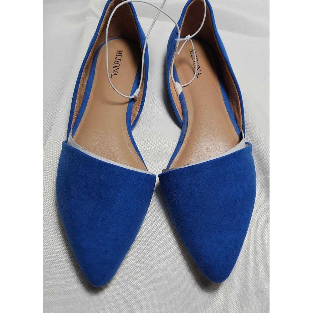 Merona Blue Poppy D Orsay Pointed Toe Flats‎ Shoes Women's Size 6
